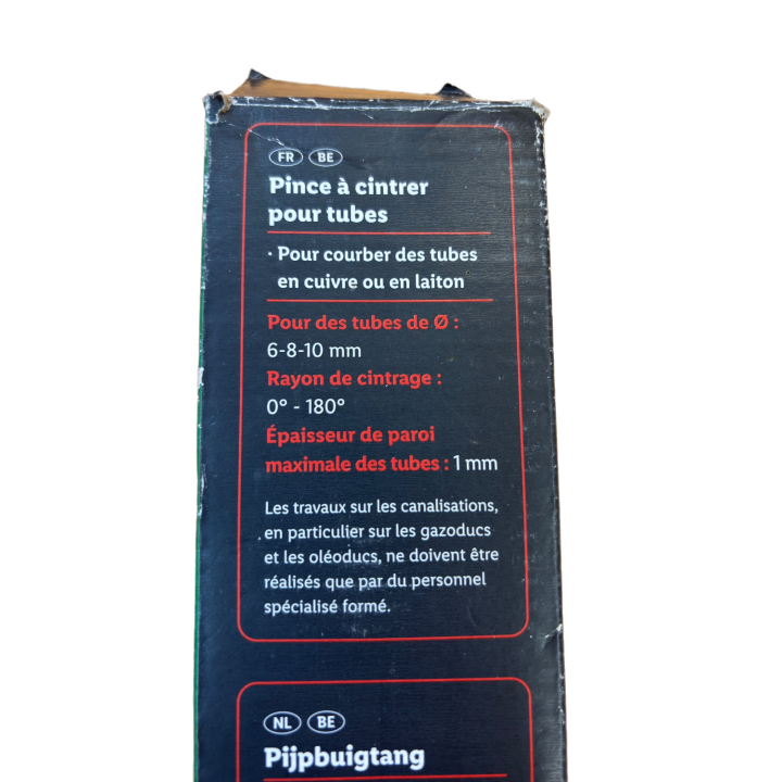 Pince a cintrer tubes cuivre laiton PARKSIDE 6-8-10mm plomberie
