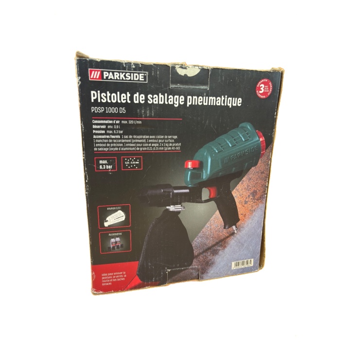 Pistolet de Sablage Pneumatique PDSP 1000 D5 - Parkside -