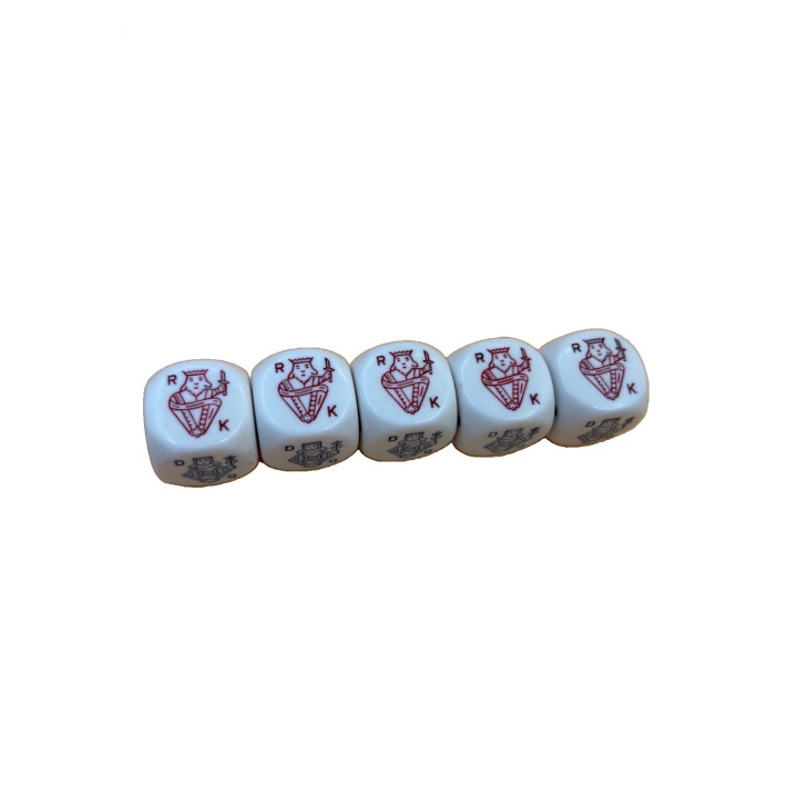 Poker Dice - 5 Des Cartes a Jouer - Jeu de des 8 ans 2-6 joueurs