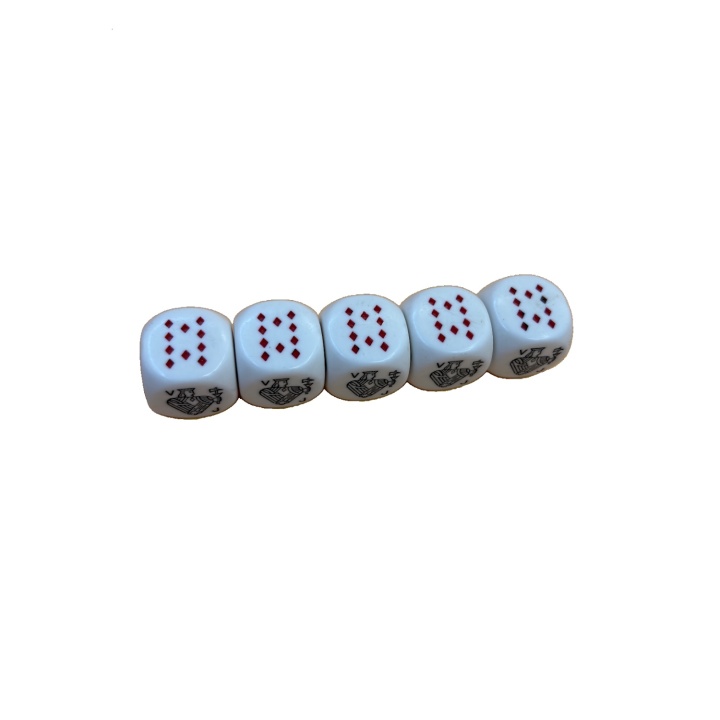 Poker Dice - 5 Des Cartes a Jouer - Jeu de des 8 ans 2-6 joueurs