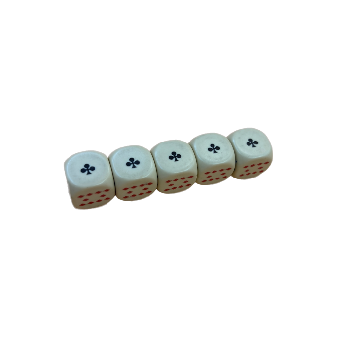 Des Poker - Lot 5 Des Cartes Jeu 8 ans 2-6 joueurs - Occasion