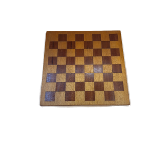 Echiquier bois marqueterie - Plateau echecs 2 joueurs - Occasion