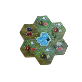 Tuile hexagonale terrain — Montana — Pièce détachée
