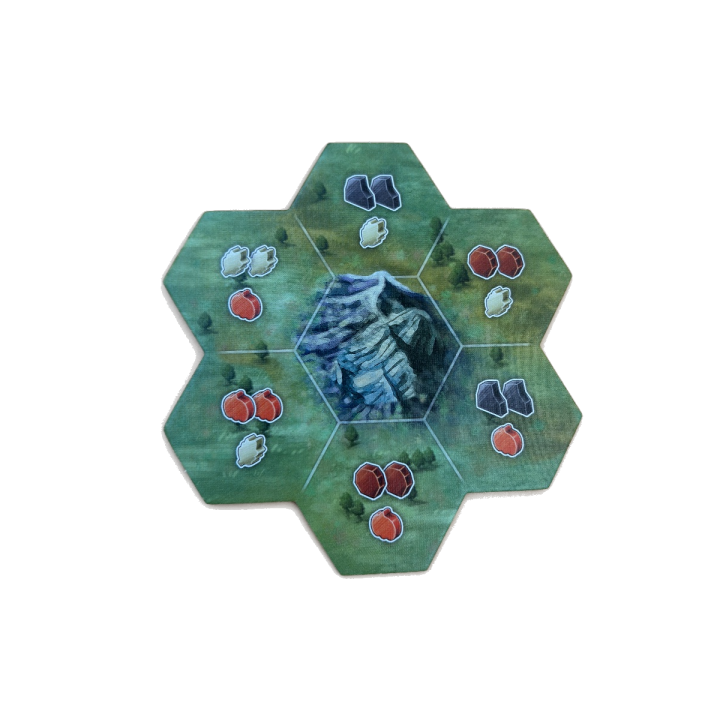 Tuile hexagonale montagne - Montana Blackrock Games