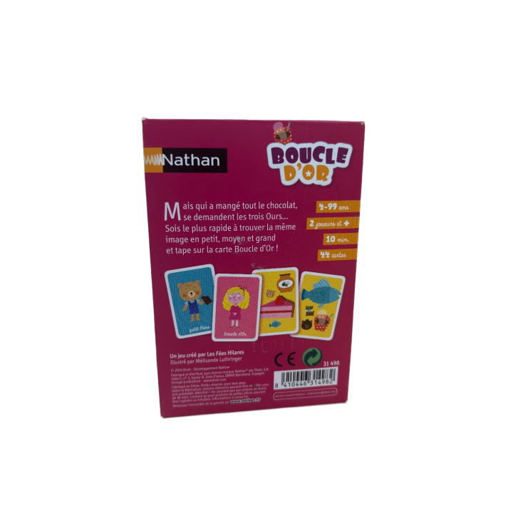 Boucle d Or - Nathan - Jeu de cartes rapidite 4 ans 2 joueurs -
