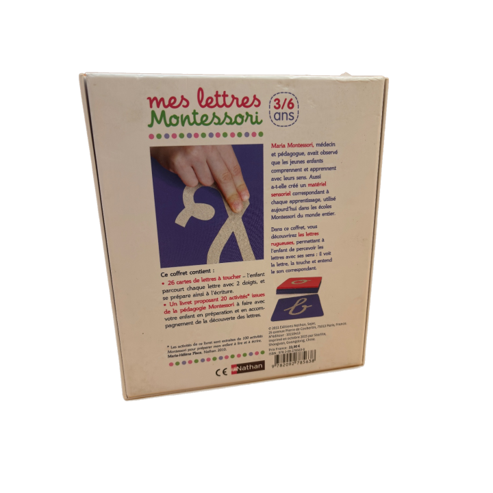 Mes Lettres Montessori - Nathan - Jeu educatif 3 ans 1 enfant -
