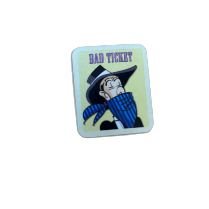 Jeton Bandit Bad Ticket - Lucky Luke Wanted - MB Jeux