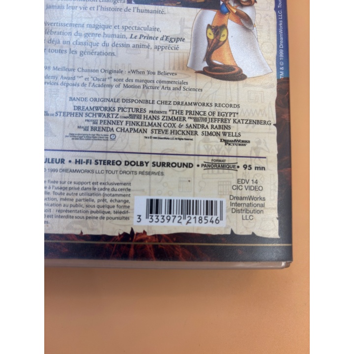 Le Prince d'Egypte - DreamWorks - VHS Animation Famille -