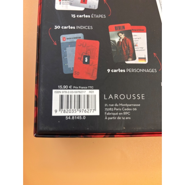 La Casa de Papel - Larousse - Jeu cooperatif escape game 14 ans