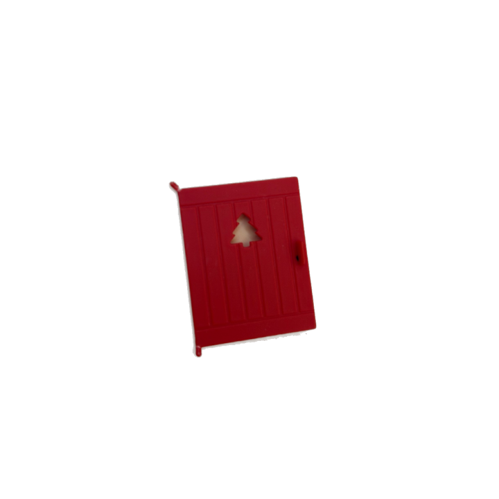 Porte rouge sapin - Mon Chalet Bois Jeujura - Pièce détachée