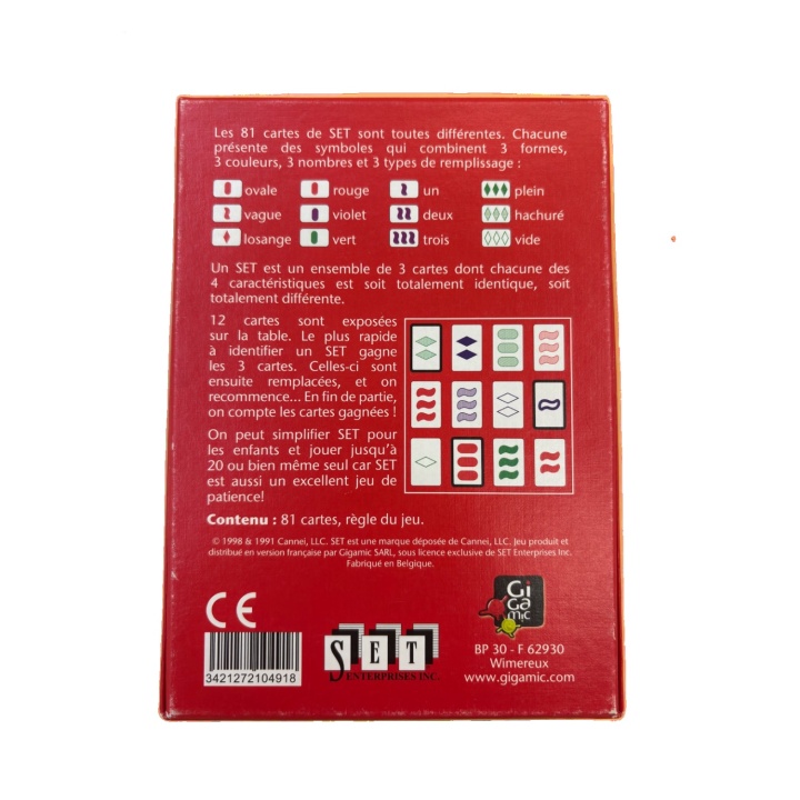 SET - Gigamic - Jeu de cartes reflexion 8 ans 1-20 joueurs -