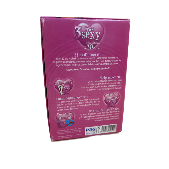 3 Jeux Sexy - P2G - Jeu de cartes ambiance +30 ans 2-4 joueurs -