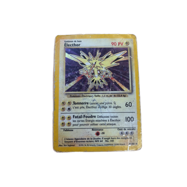 Électhor Holo - Fossile - Carte Pokémon Rare 1999 - Occasion