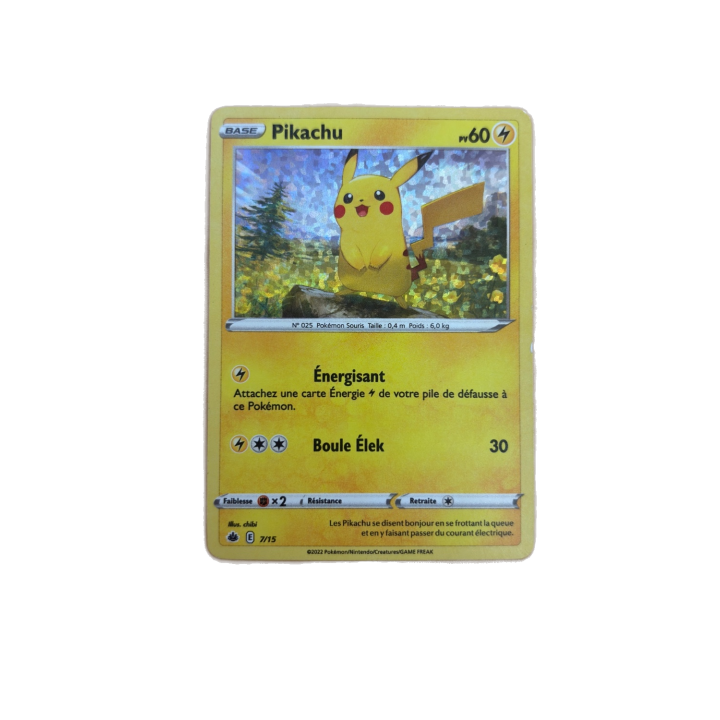 Pikachu 7/75 - Pokemon - Carte BASE Commune FR - Occasion