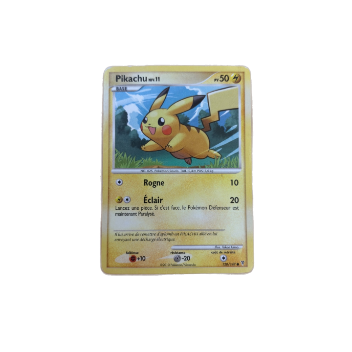 Pikachu NIV.11 120/147 - Pokémon - Carte Dresseur Electrik -