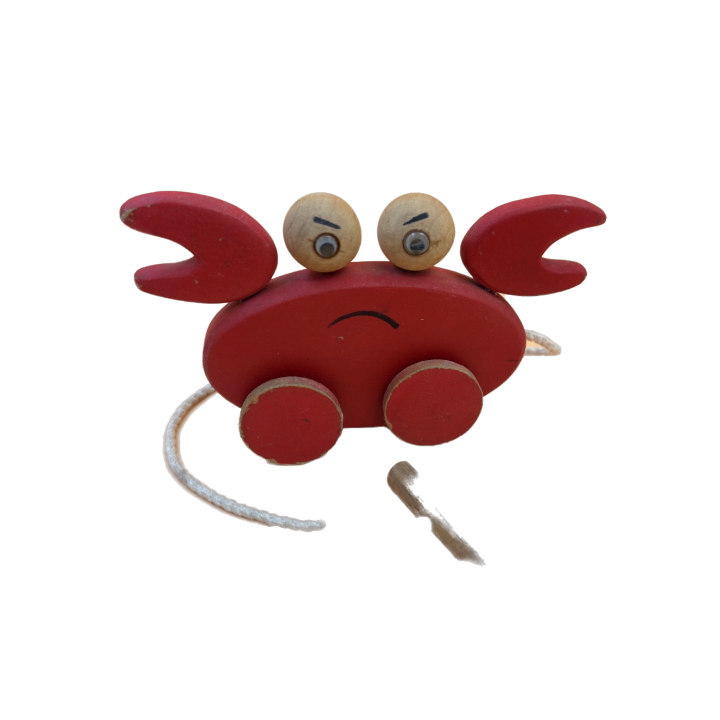 Crabe à Tirer en Bois - Jouet d'eveil 1 an - Jouet educatif