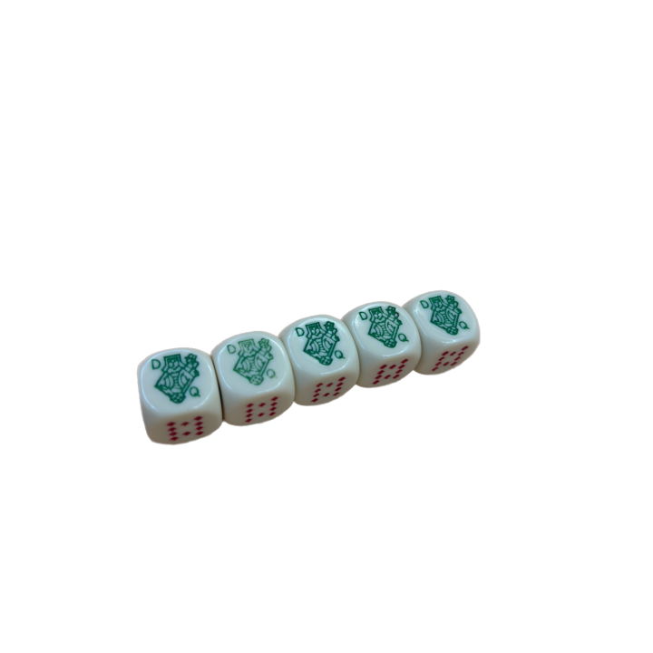 Jeu de Dés Poker - 5 Dés Cartes Couleur - Jeu de dés 8 ans 2-6