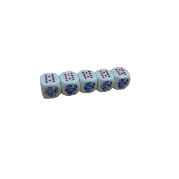 Jeu de Dés Poker - 5 Dés Cartes Couleur - Jeu de dés 8 ans 2-6