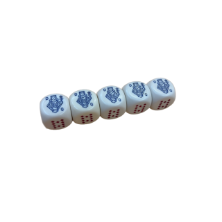 Dés Poker - Set de 5 dés cartes - Jeu de dés +8 ans 2-6 joueurs