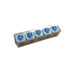 Jeu de Poker Dés - 5 dés cartes à jouer - Jeu de dés 8 ans 2-6