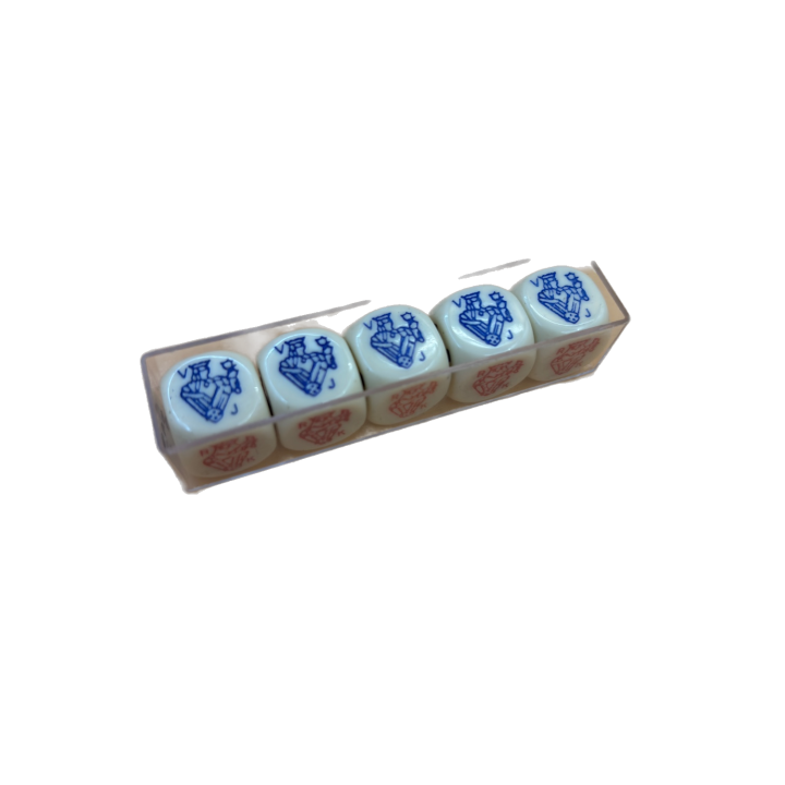 Jeu de Poker Dés - 5 dés cartes à jouer - Jeu de dés 8 ans 2-6