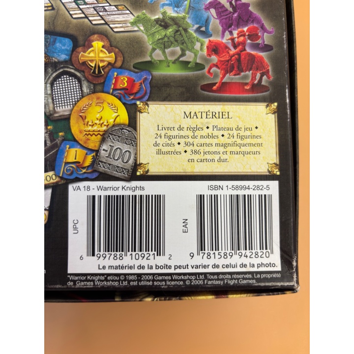 Warrior Knights - Fantasy Flight Games - Jeux de Société Complet