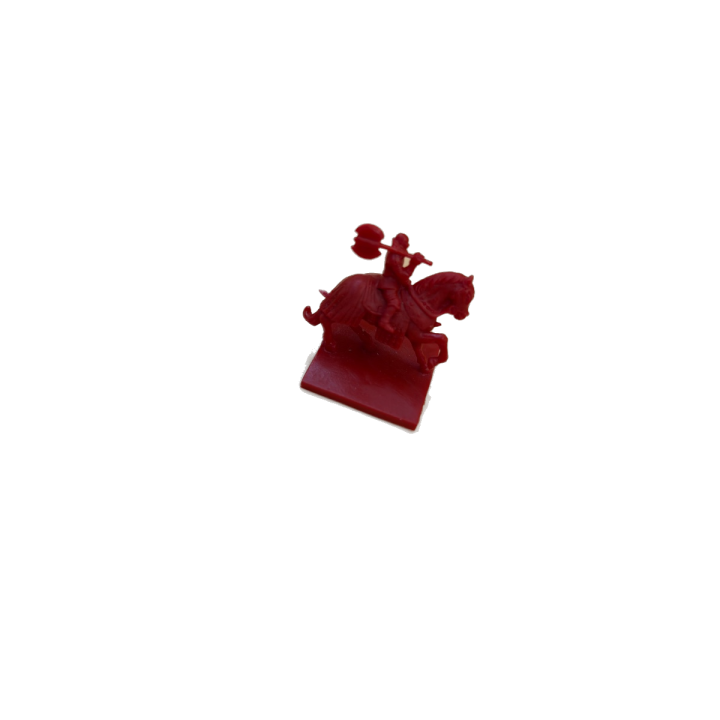 Figurine noble rouge à cheval - Warrior Knights FFG