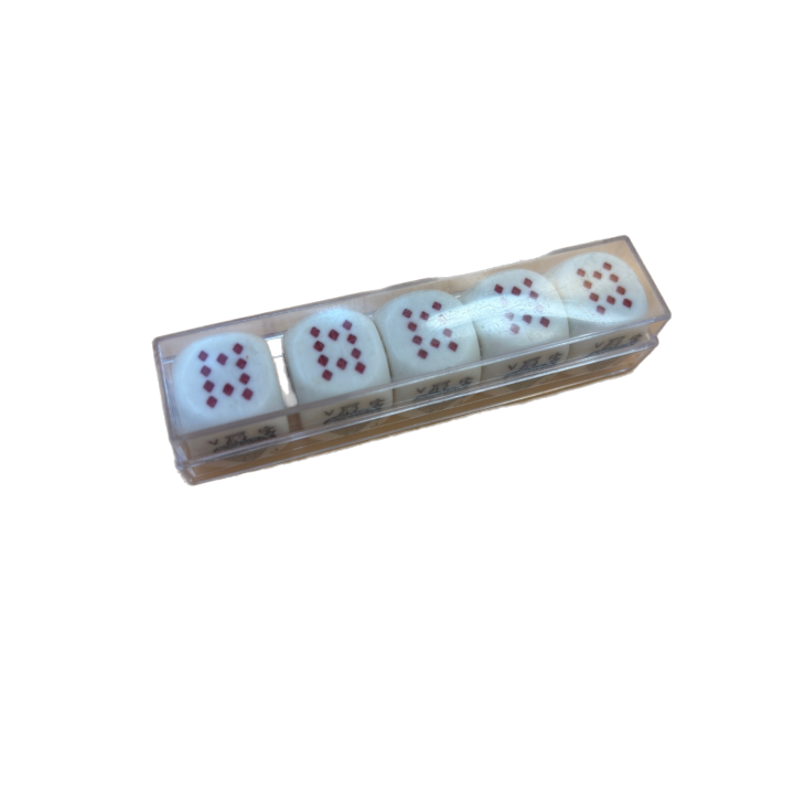 Set de 5 Des Poker - Jeu de des +10 ans 2-6 joueurs - Occasion