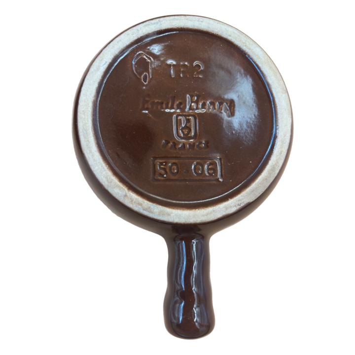 Service 6 plats escargots ceramique marron vintage - Brocante