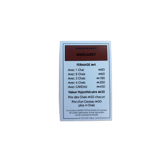 Carte Muscadet — Monopoly Édition des Vins — Hasbro