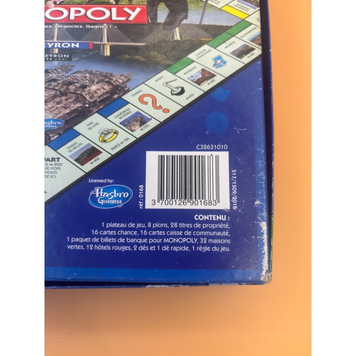 Monopoly Aveyron - Hasbro - Jeu de strategie 8 ans 2-8 joueurs -
