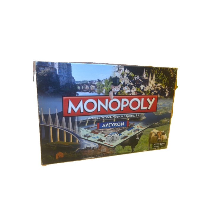 Notice Papier Monopoly Aveyron - Règle Originale Hasbro Complète