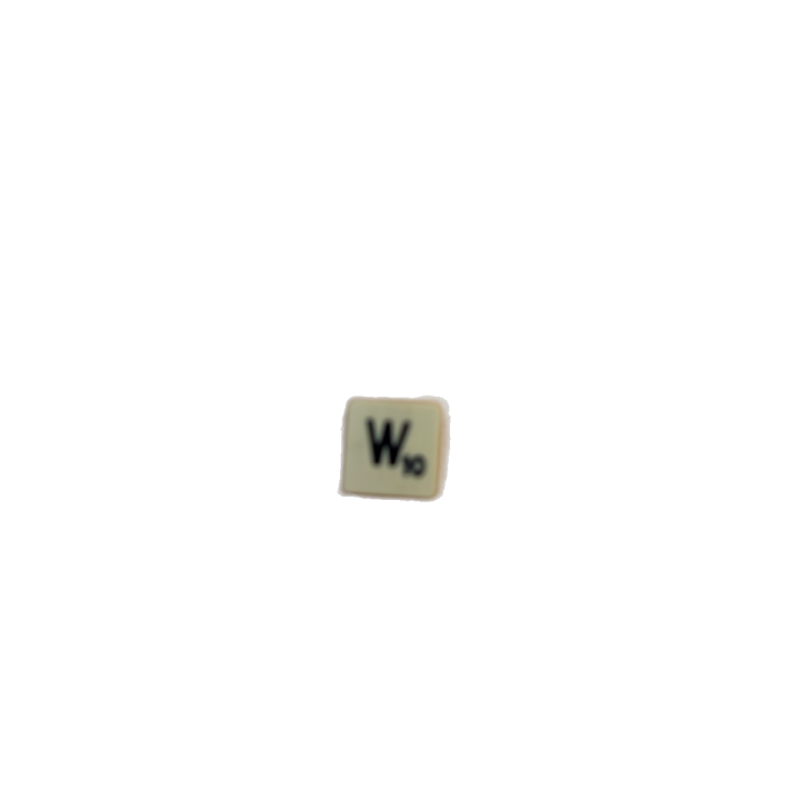 Lettre W — Scrabble Voyage Spear's 1988 — Pièce détachée