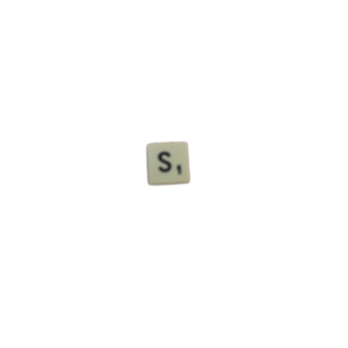 Lettre S — Scrabble Voyage 1988 — Pièce détachée