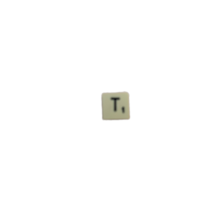 Lettre T — Scrabble Voyage 1988 Spear's Games — Pièce