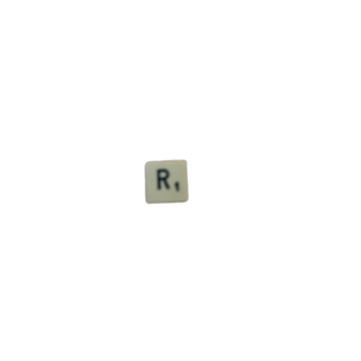 Lettre R — Scrabble Voyage Spear's Games 1988 — Pièce