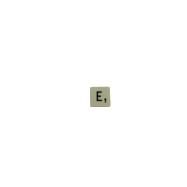 Lettre E Scrabble Voyage 1988 - Pièce détachée vintage