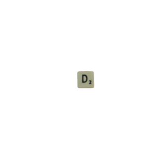 Lettre D — Scrabble Voyage 1988 — Pièce détachée