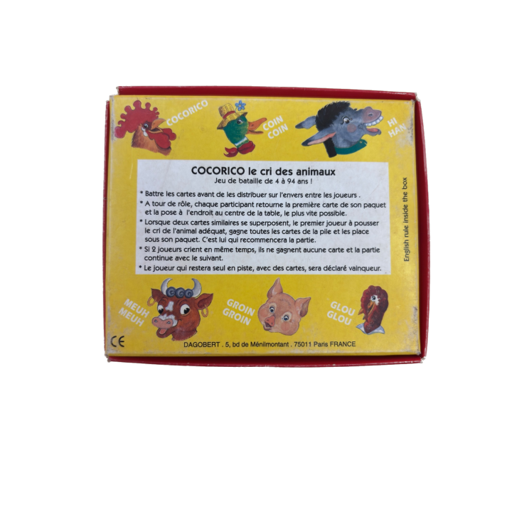 Cocorico le Cri des Animaux - Dagobert - Jeu de cartes famille 4