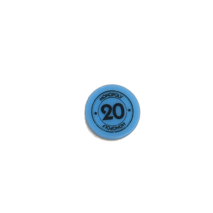 Jeton bleu 20 — Monopoly Edition Monde Hasbro