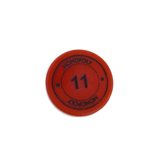 Jeton rouge n°11 - Monopoly Edition Monde Hasbro