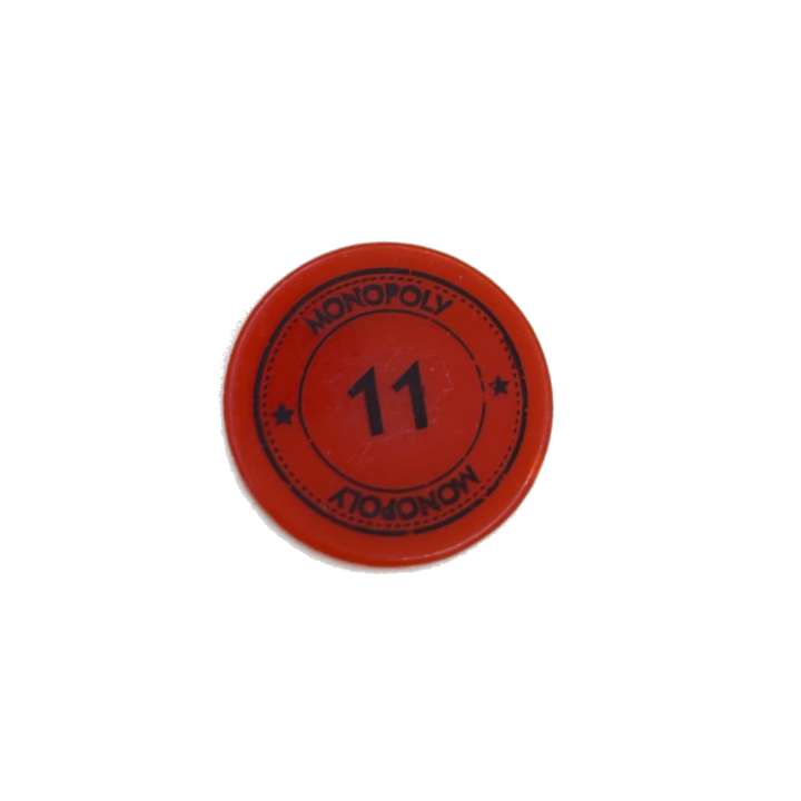 Jeton rouge n°11 - Monopoly Edition Monde Hasbro