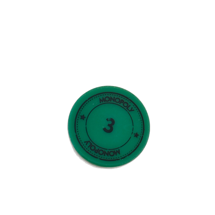 Jeton vert n°3 - Monopoly Edition Monde Hasbro