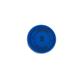 Jeton bleu n°2 - Monopoly Edition Monde Hasbro