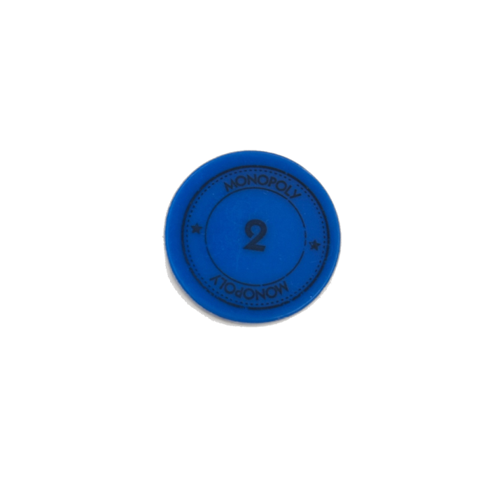 Jeton bleu n°2 - Monopoly Edition Monde Hasbro