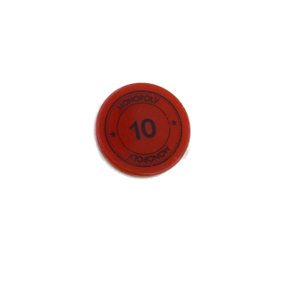 Jeton rouge 10 — Monopoly Edition Monde Hasbro