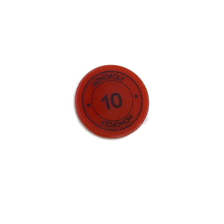 Jeton rouge 10 — Monopoly Edition Monde Hasbro