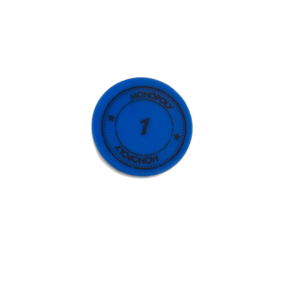 Jeton bleu n°1 Monopoly Edition Monde Hasbro