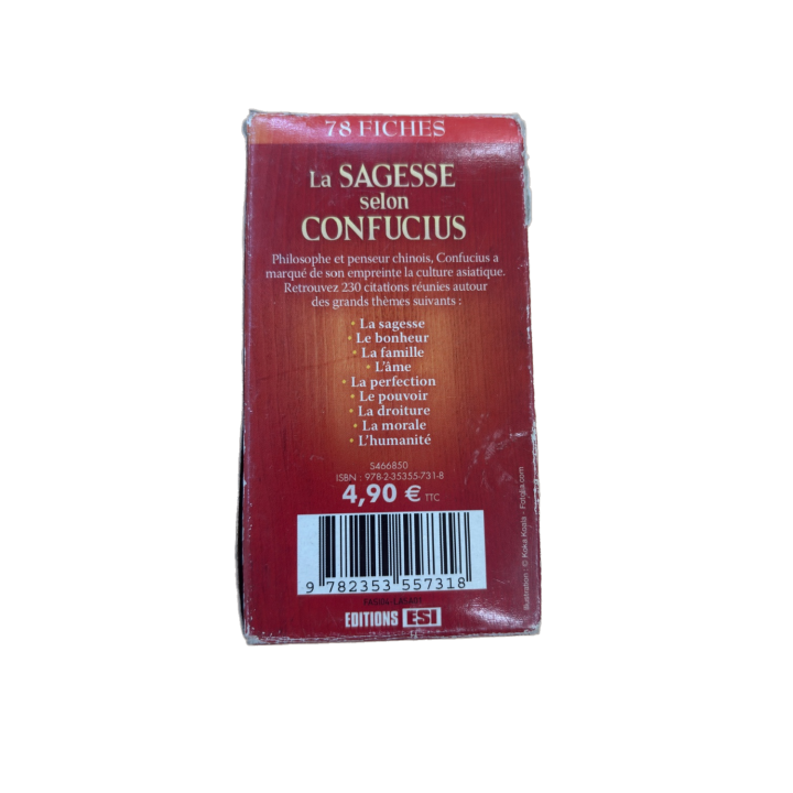 La Sagesse selon Confucius - ESI - Oracle 78 cartes citations