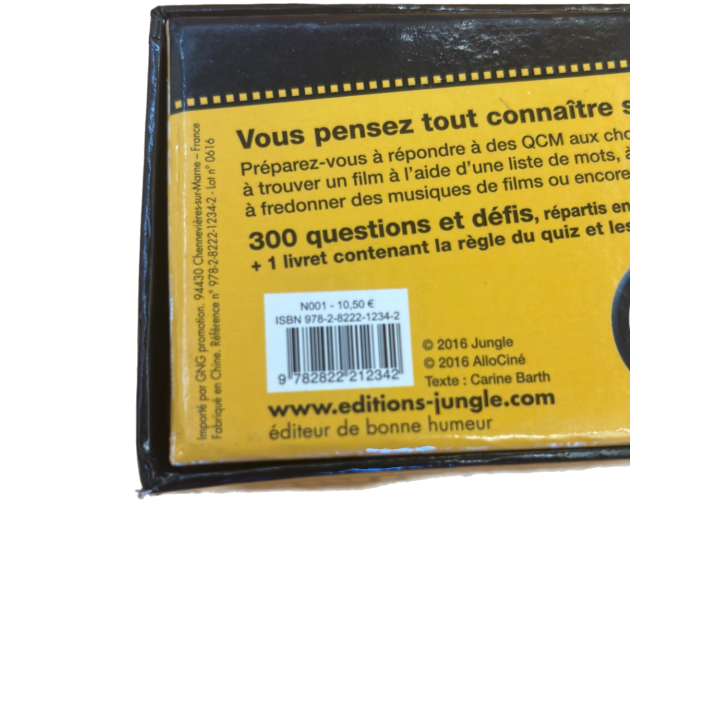 Allocine - Jungle - Jeu quizz cinema 14 ans 2-8 joueurs -